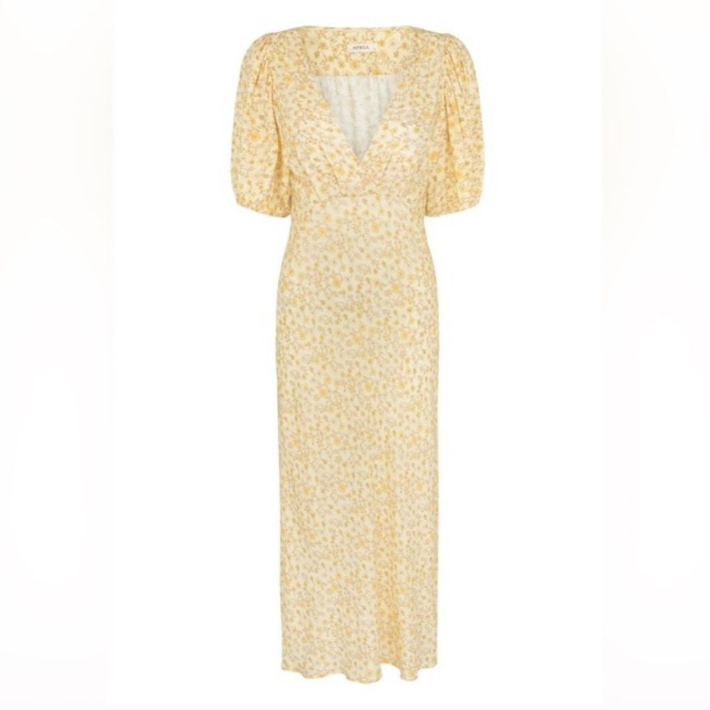 NWT Spell Mossy Bias-Cut Midi Dress-Lemonade Small